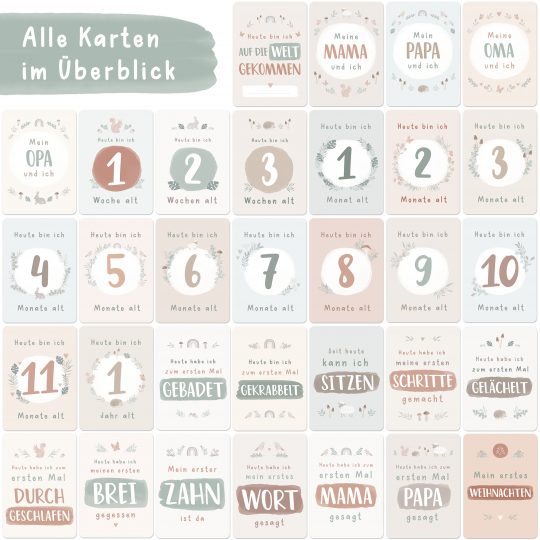Meilensteinkarten Baby "WALD" – Bild 3