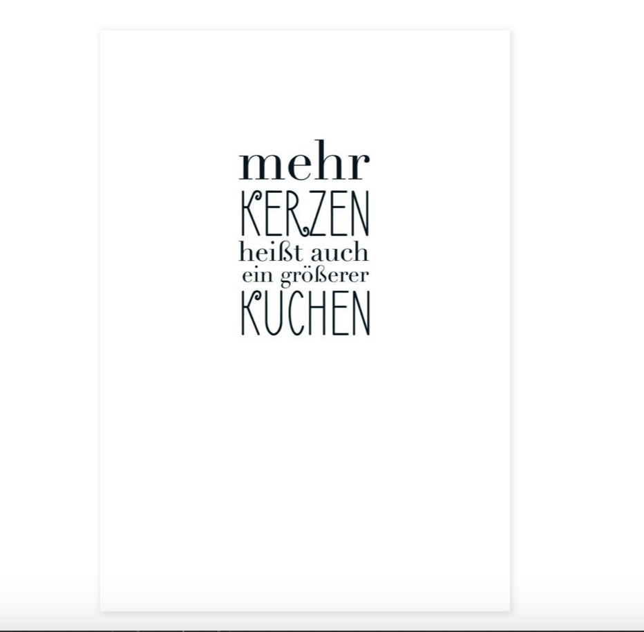 Mehr kerzen, mehr Kuche