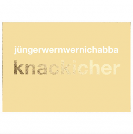 Postkarte: jüngerwernwernichabbaknackicher