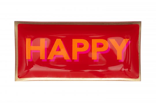Love Plates, Glasteller // Happy // rot – Bild 2