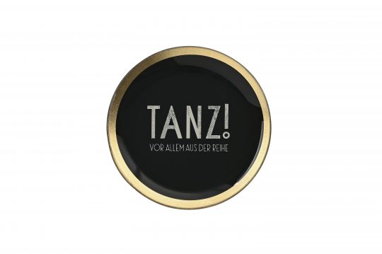 Love Plates, Glasteller // Tanz! // rund, schwarz