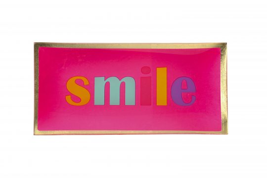Love Plates, Glasteller // Smile // neon pink