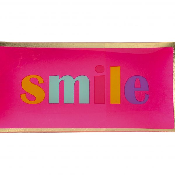Love Plates, Glasteller // Smile // neon pink