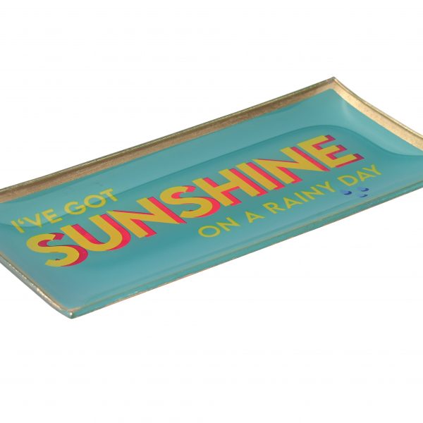 Love Plates, Glasteller // Sunshine on a rainy day // türkis