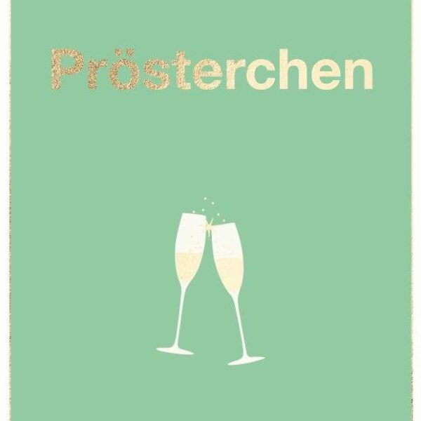 Postkarte: Prösterchen - Sektgläser