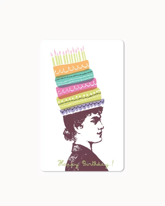 Mini Postkarte - Birthday Head