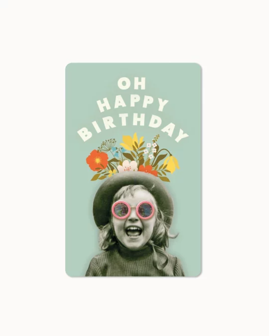 Mini Postkarte - Oh happy birthday