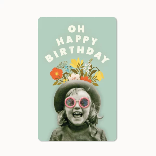 Mini Postkarte - Oh happy birthday
