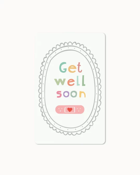 Mini Postkarte - Get well soon
