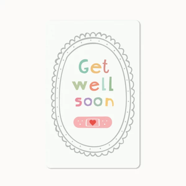Mini Postkarte - Get well soon