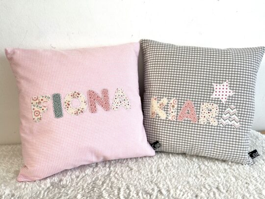 Kissen mit Namen - Applikation Buchstaben