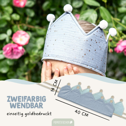 Musselinkrone mit goldenen Akzenten – Bild 14