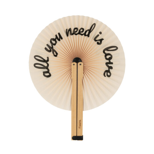 Mini Handfächer rund "All you need is love" – Bild 3