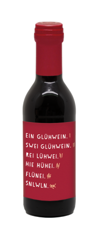 Glühwein-Flasche 0,25l Glühwein Strichliste