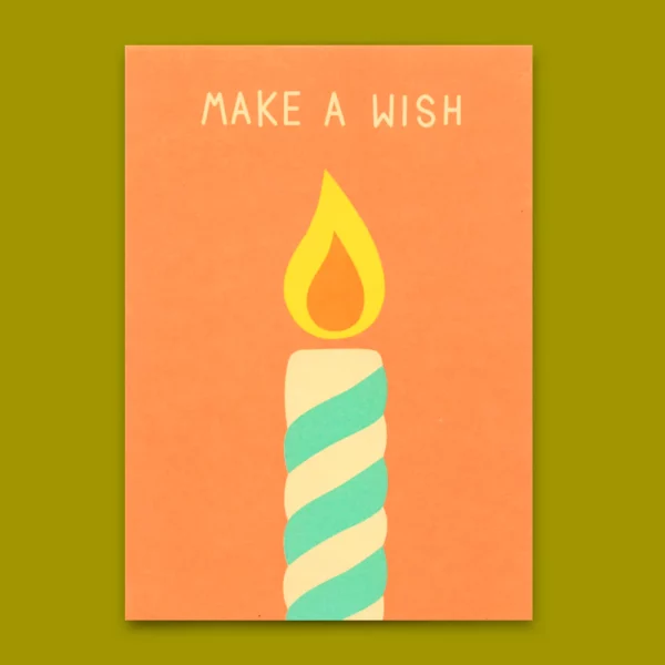 Postkarte "Make a wish (Candle)"