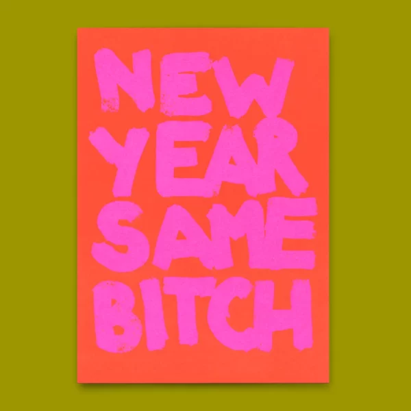 Postkarte "Same bitch" | Lustige Karte mit Spruch zum Geburtstag