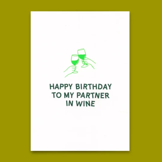 Postkarte "Partner in wine"