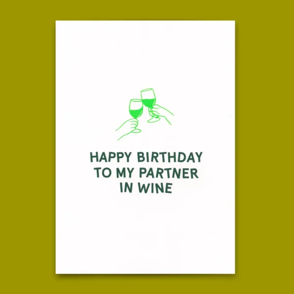 Postkarte "Partner in wine"