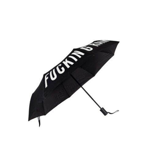 Kleiner Regenschirm für die Tasche - Fucking Rain - schwarz – Bild 2