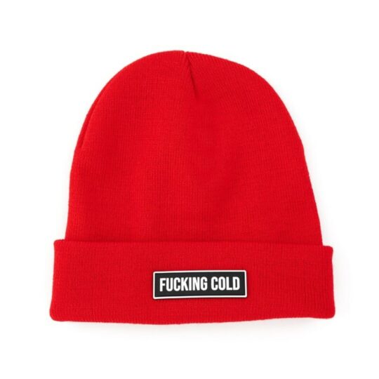 Skaterbeanie | Mütze | Beanie - Fucking cold - rot