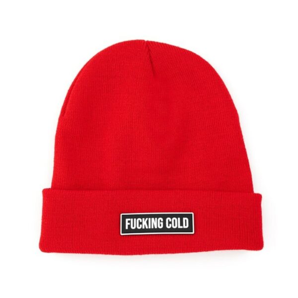 Skaterbeanie | Mütze | Beanie - Fucking cold - rot