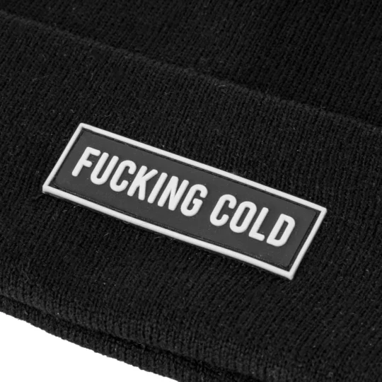 Skaterbeanie | Mütze | Beanie - Fucking cold - schwarz – Bild 3