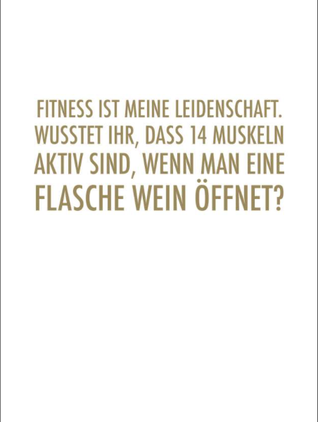 Postkarte -  Fitness ist meine Leidenschaft