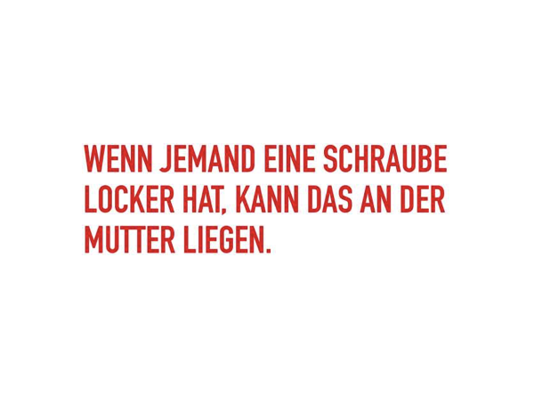 Postkarte -  Wenn jemand eine Schraube locker hat