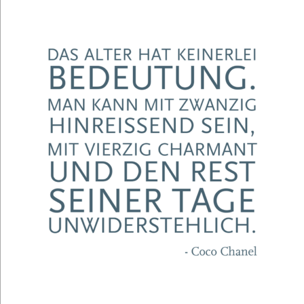 Postkarte -  Das Alter hat keinerlei Bedeutung