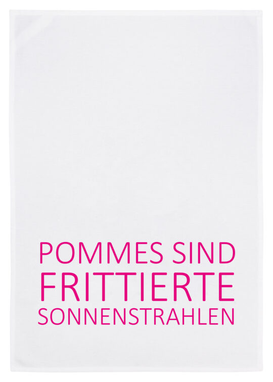 Geschirrtuch - Pommes sind frittierte Sonnenstrahlen