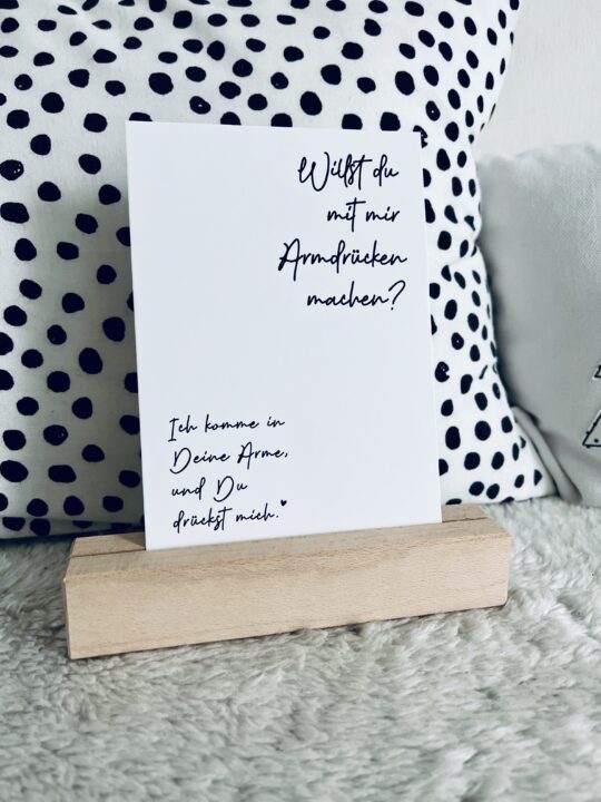 Postkarte - Wollen wir Armdrücken machen