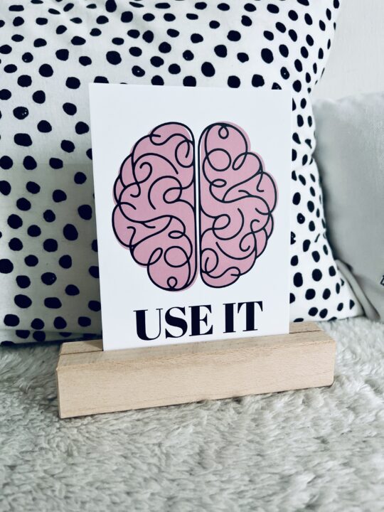 Postkarte - Hirn - use it