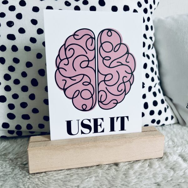 Postkarte - Hirn - use it