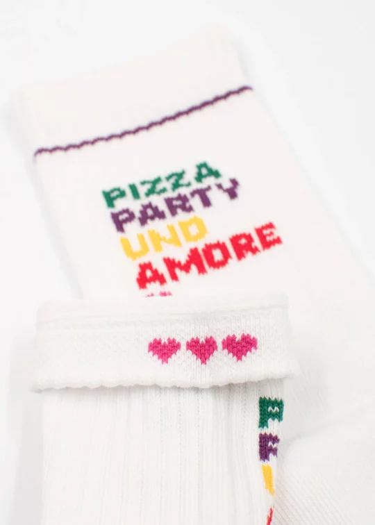 PIZZA PARTY & AMORE - coole Sportsocke – Bild 2